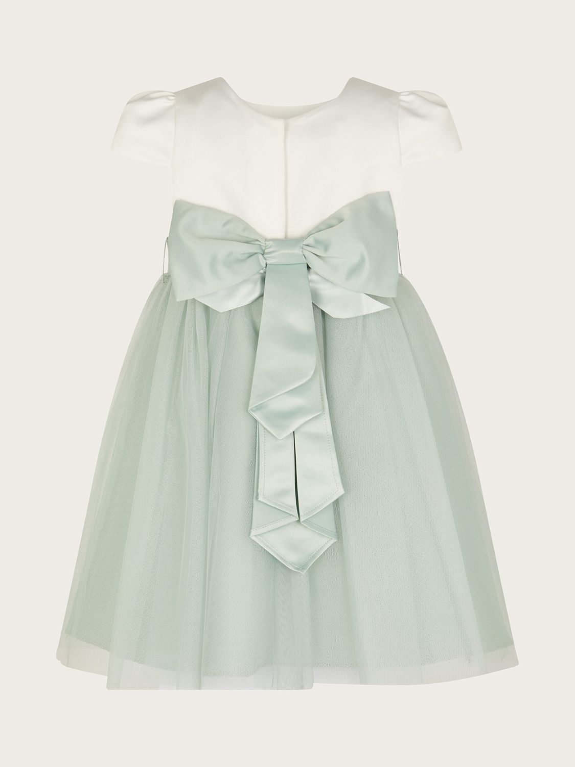 Monsoon Baby Tulle Bridesmaid Dress, Green, 18-24 months