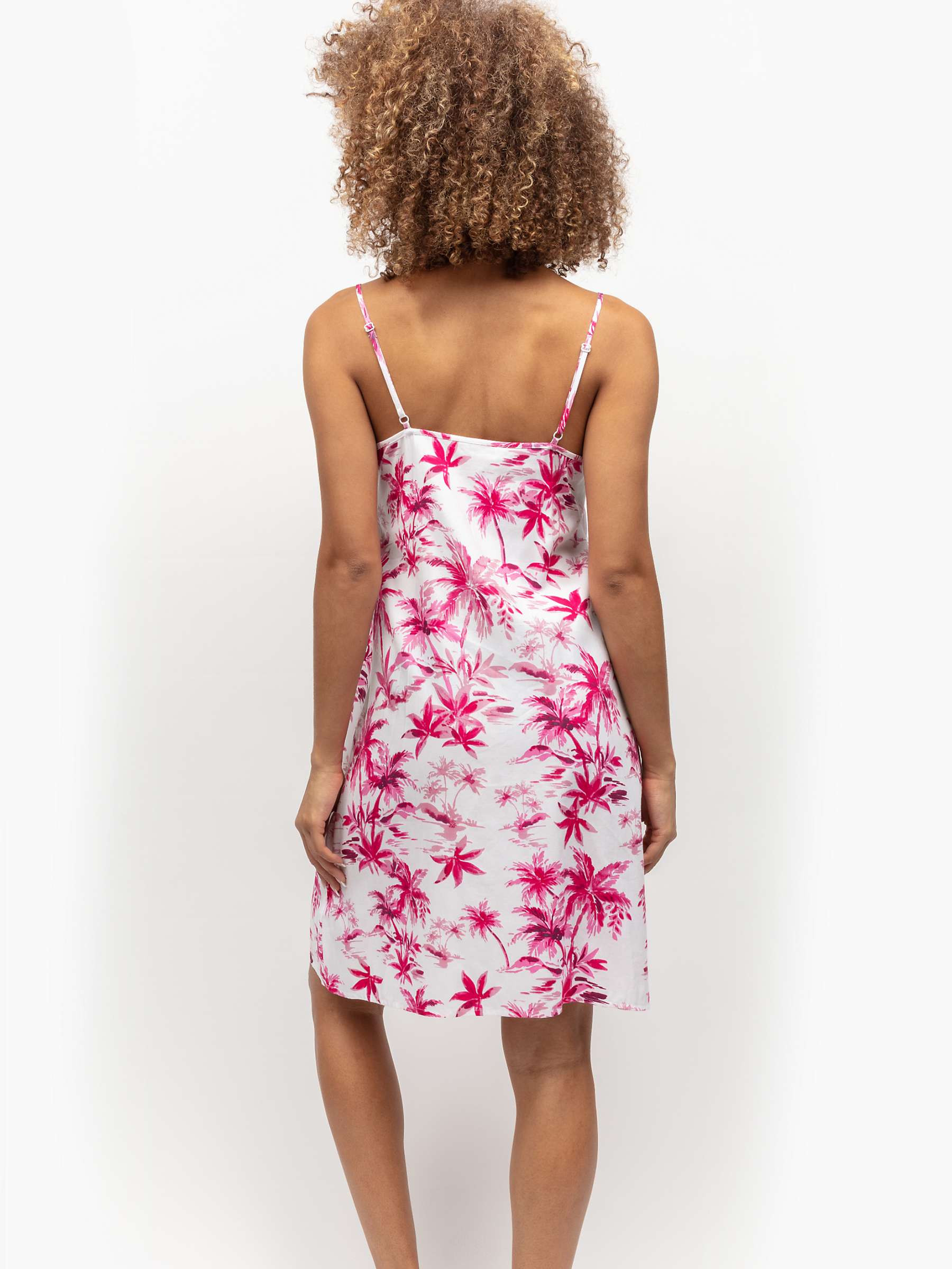 Buy Cyberjammies Hailey Palm Nightdress, White/Pink Online at johnlewis.com