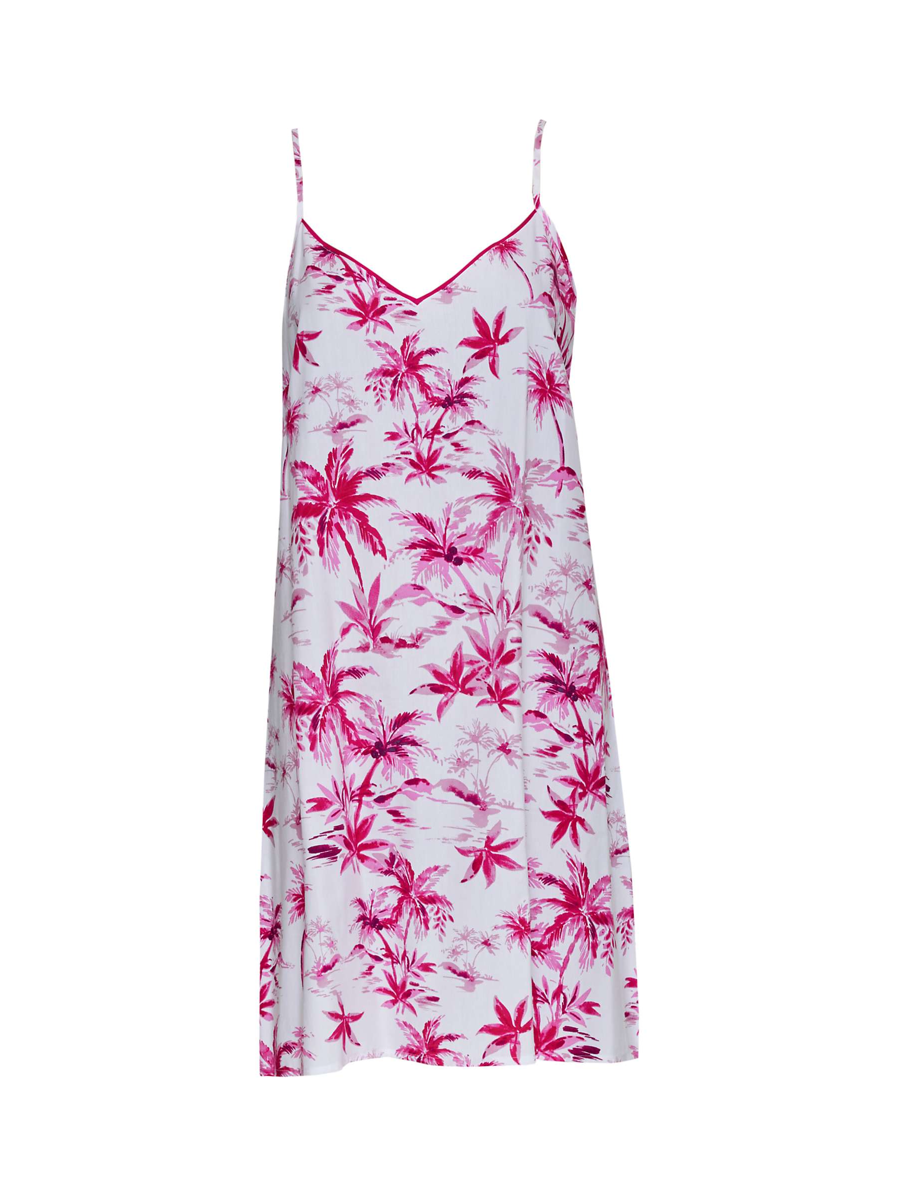 Buy Cyberjammies Hailey Palm Nightdress, White/Pink Online at johnlewis.com