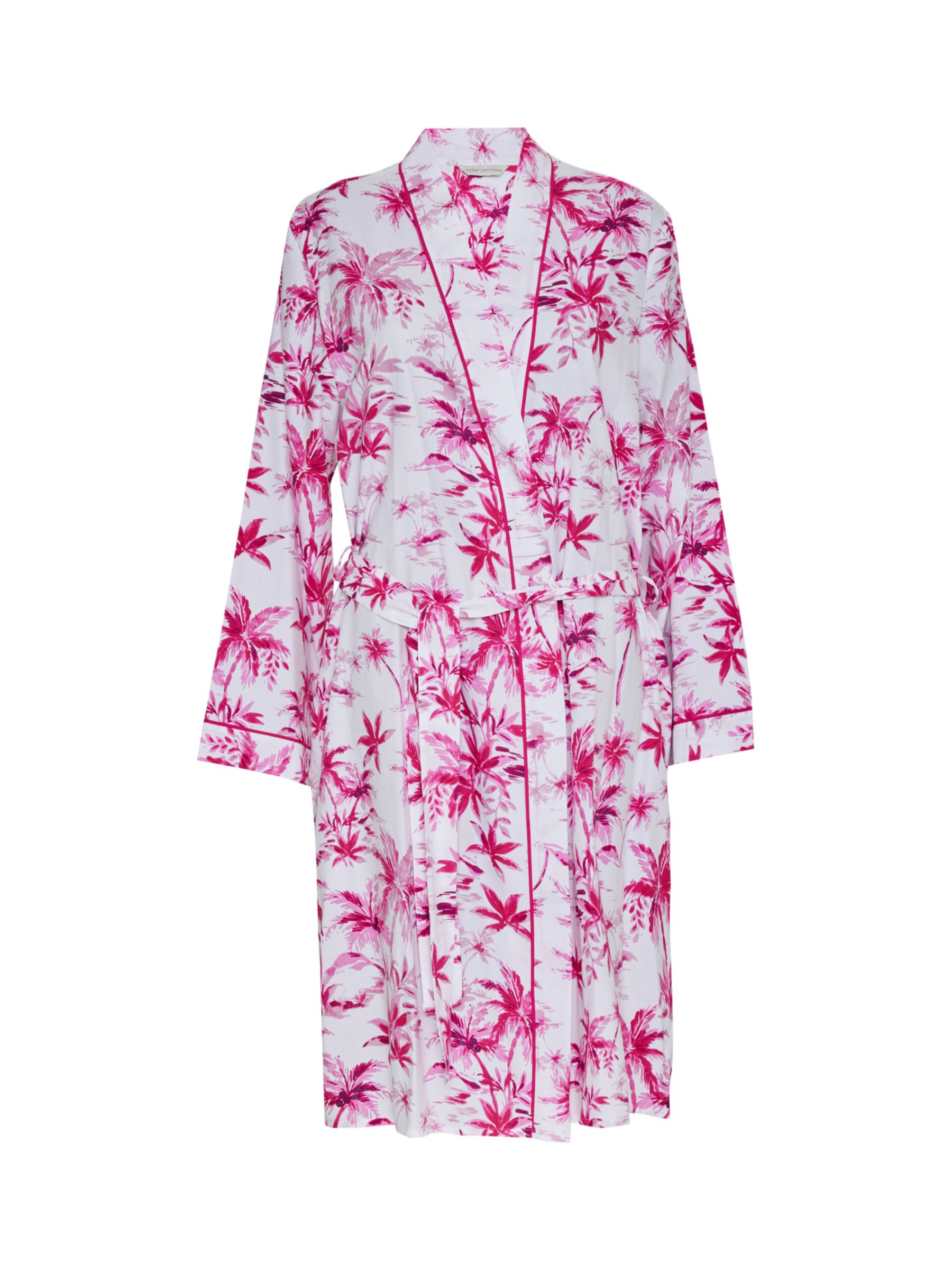 Cyberjammies Hailey Palm Dressing Gown, White/Multi at John Lewis ...