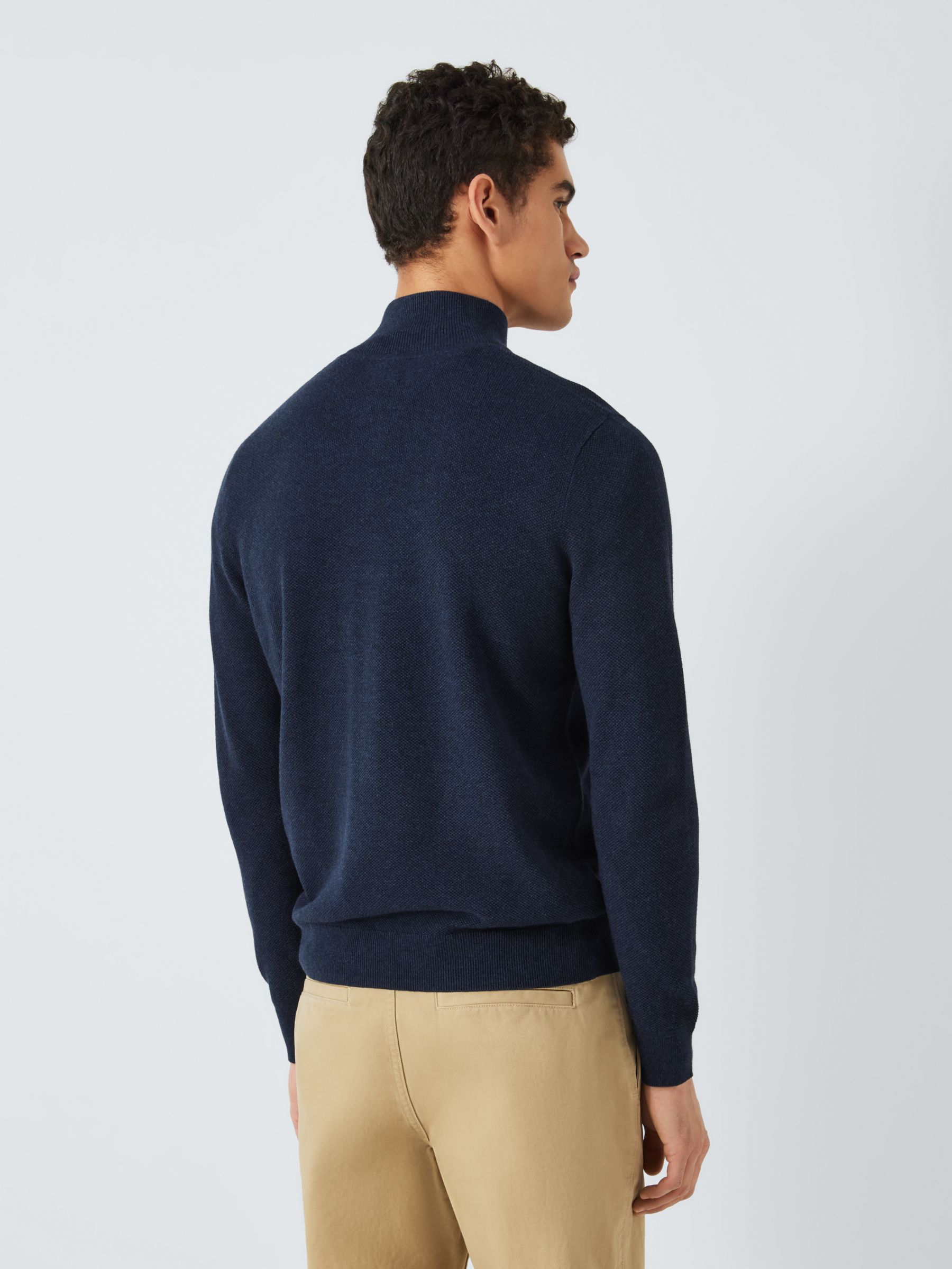 Buy John Lewis Cotton Zip Neck Jumper Online at johnlewis.com