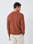 John Lewis Cotton Knitted Jumper, Orange Dark