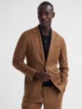 Reiss Venue Notch Flannel Suit Jacket, Tobacco