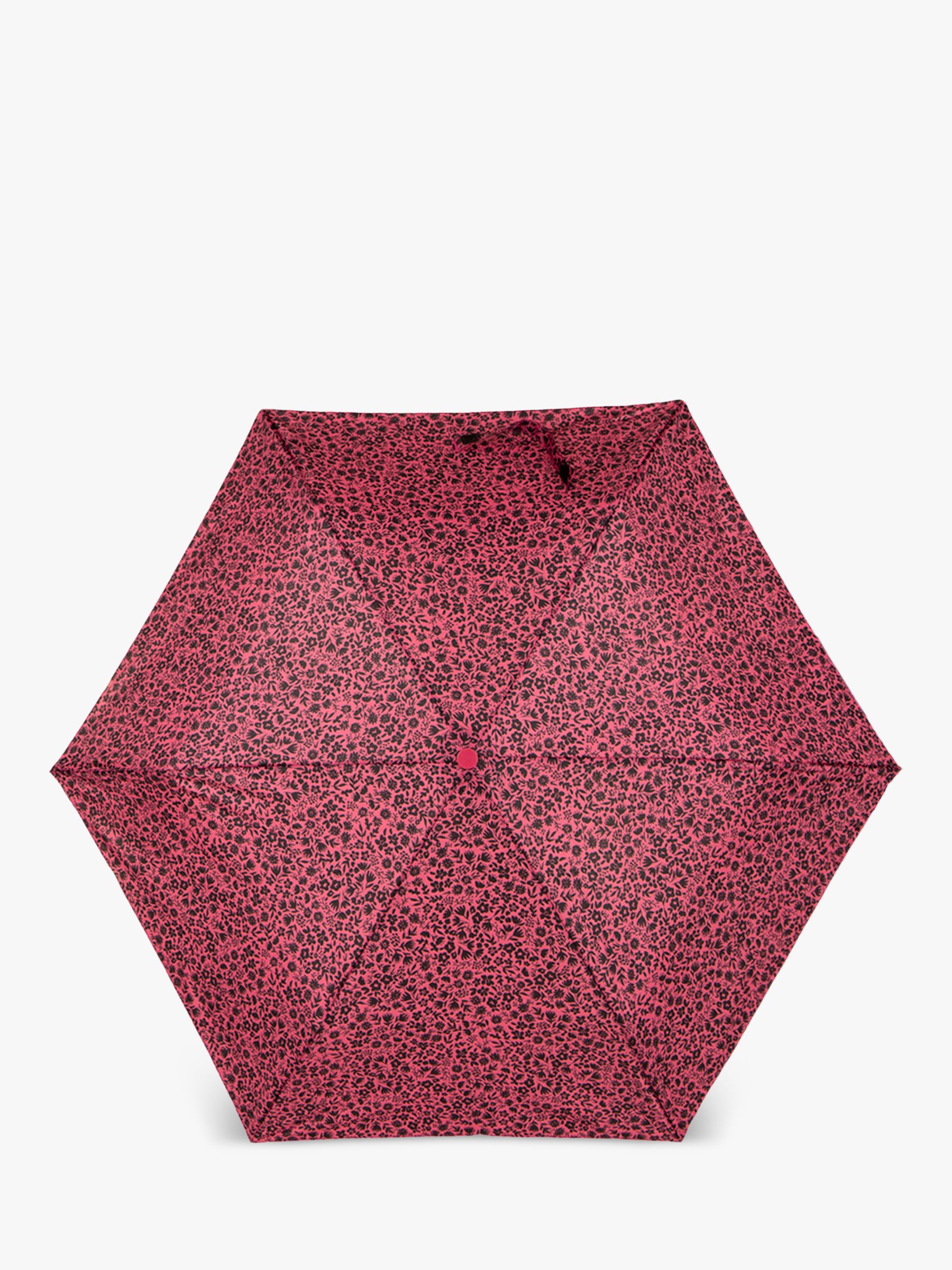 totes Supermini Umbrella and Foldaway Shopper Set, Pink/Black, One Size