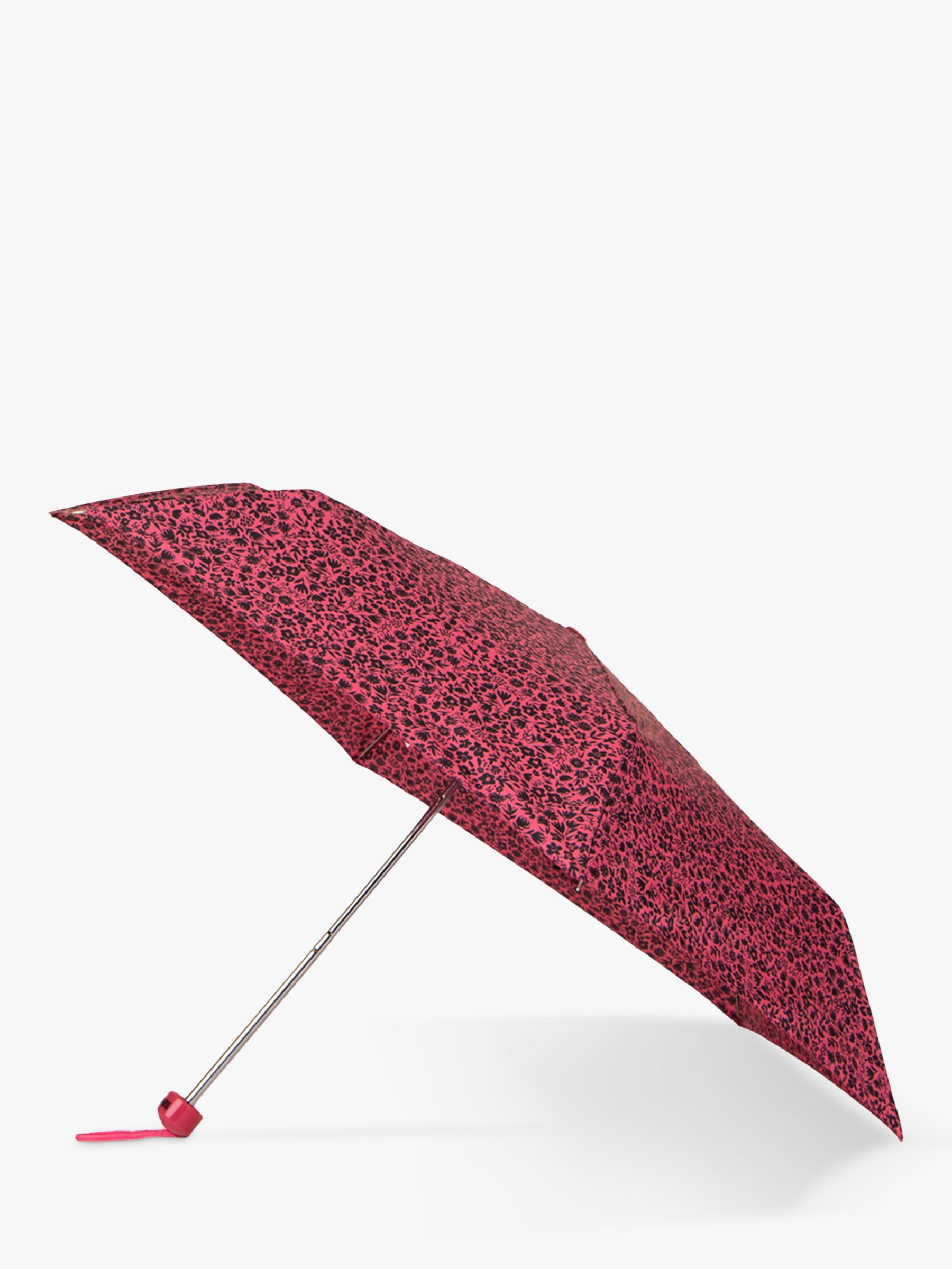 totes Supermini Umbrella and Foldaway Shopper Set, Pink/Black, One Size