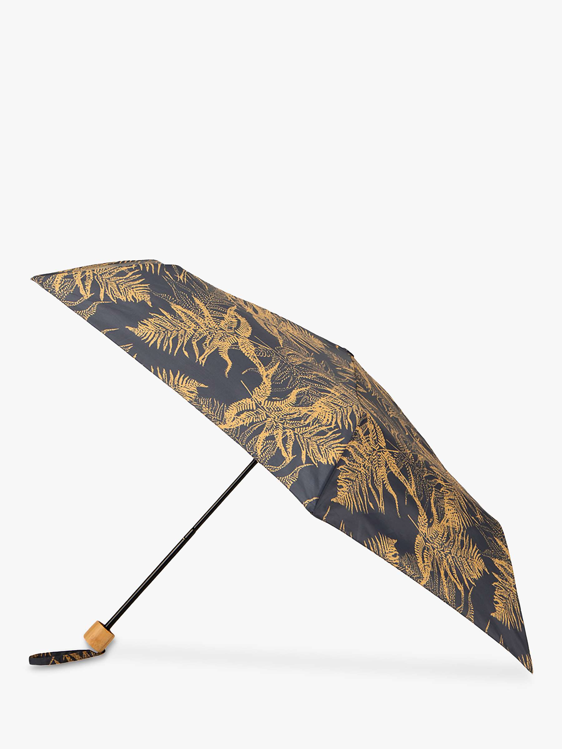 Buy totes ECO Fern Leaves Umbrella And Matching Folding Shopping Bag, Orange/Black Online at johnlewis.com