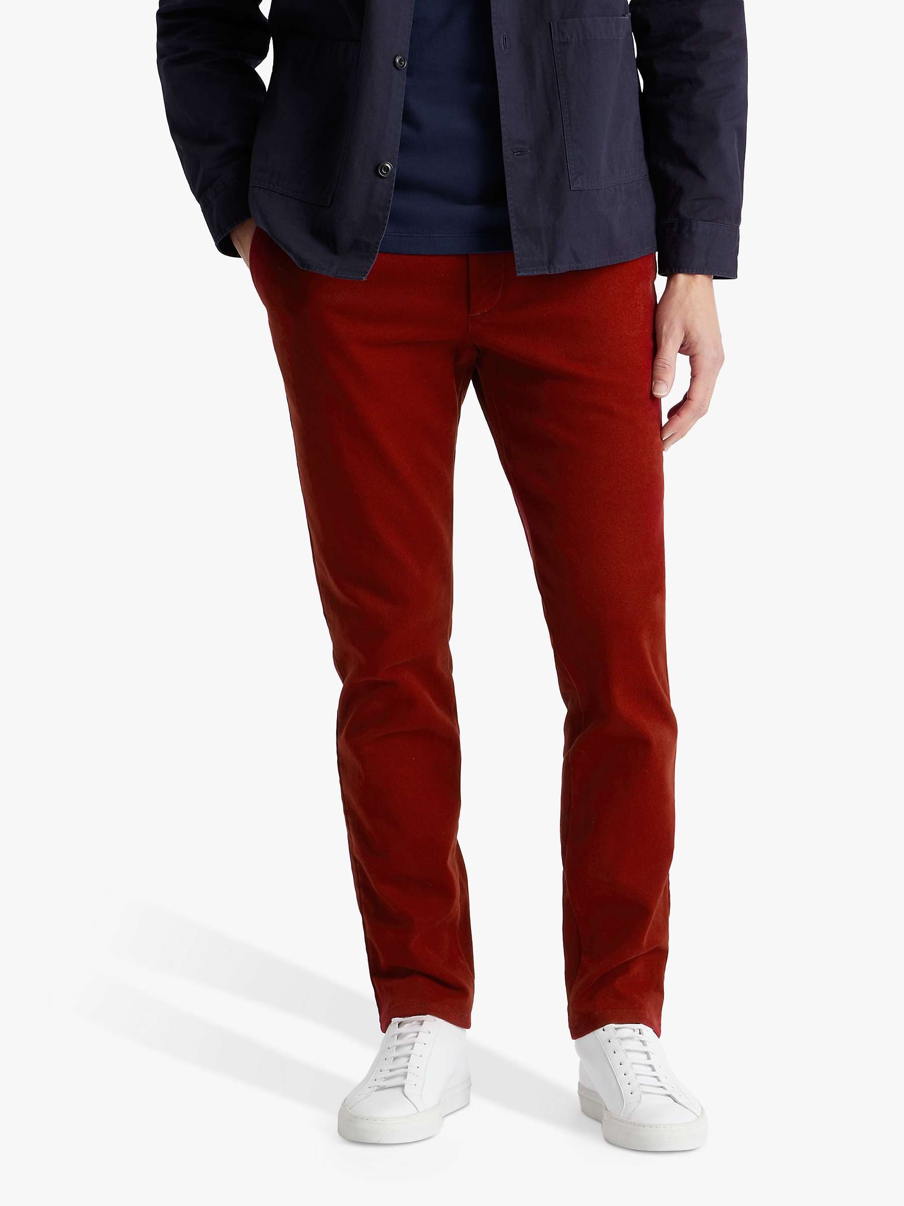 Buy SPOKE Winter Heroes Cotton Blend Narrow Thigh Chinos, Maroon Online at johnlewis.com