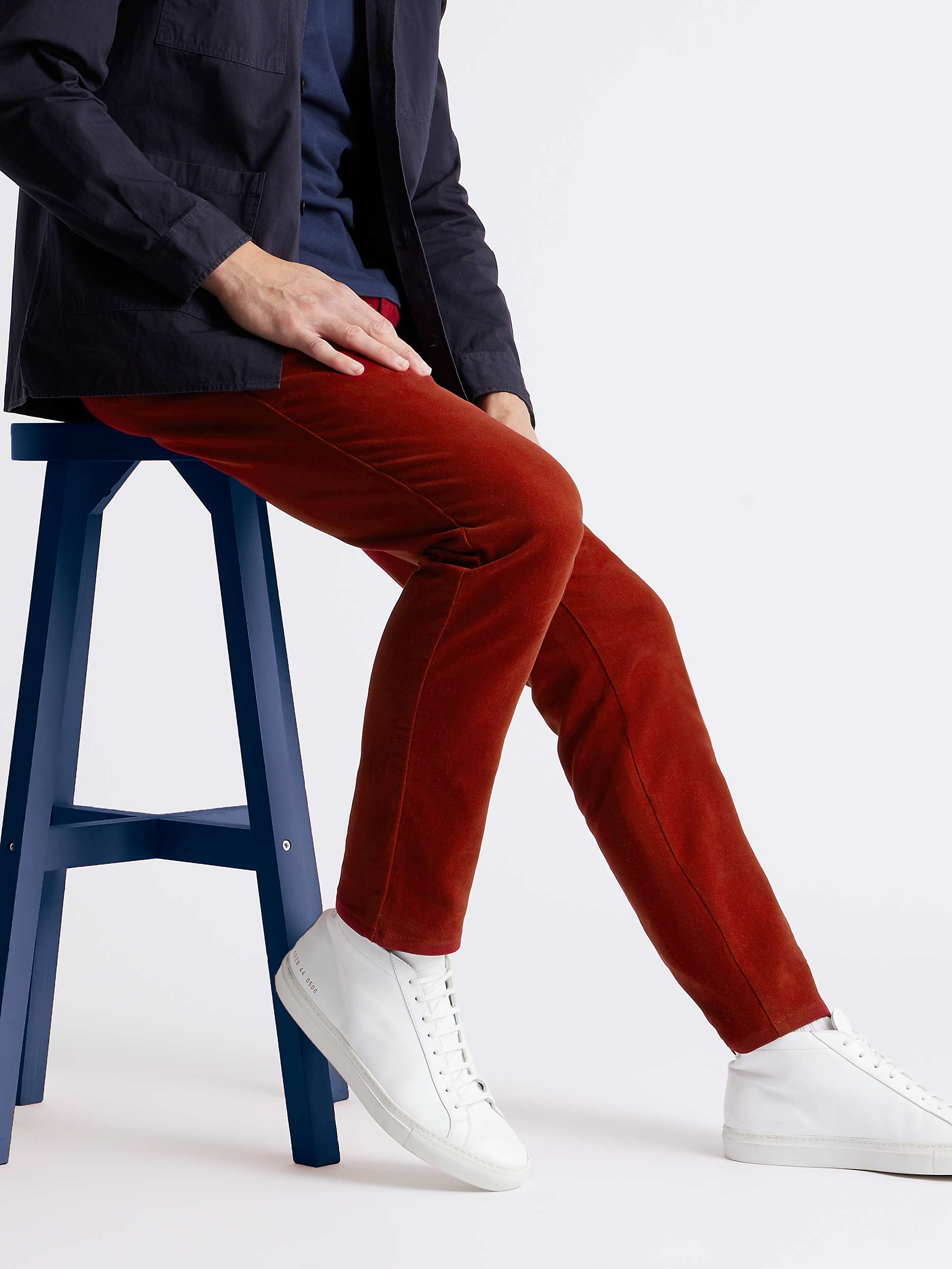 Buy SPOKE Winter Heroes Cotton Blend Narrow Thigh Chinos, Maroon Online at johnlewis.com