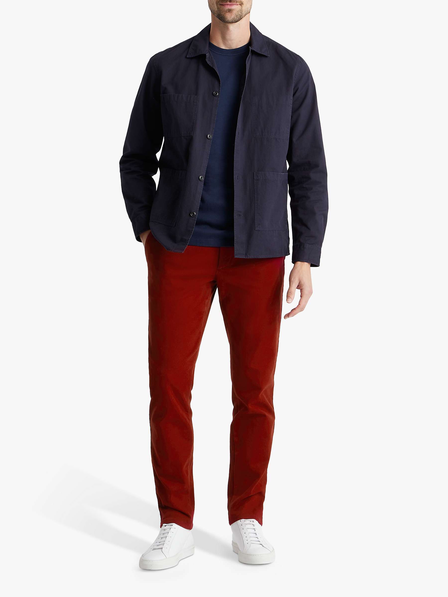 Buy SPOKE Winter Heroes Cotton Blend Broad Thigh Chinos, Maroon Online at johnlewis.com