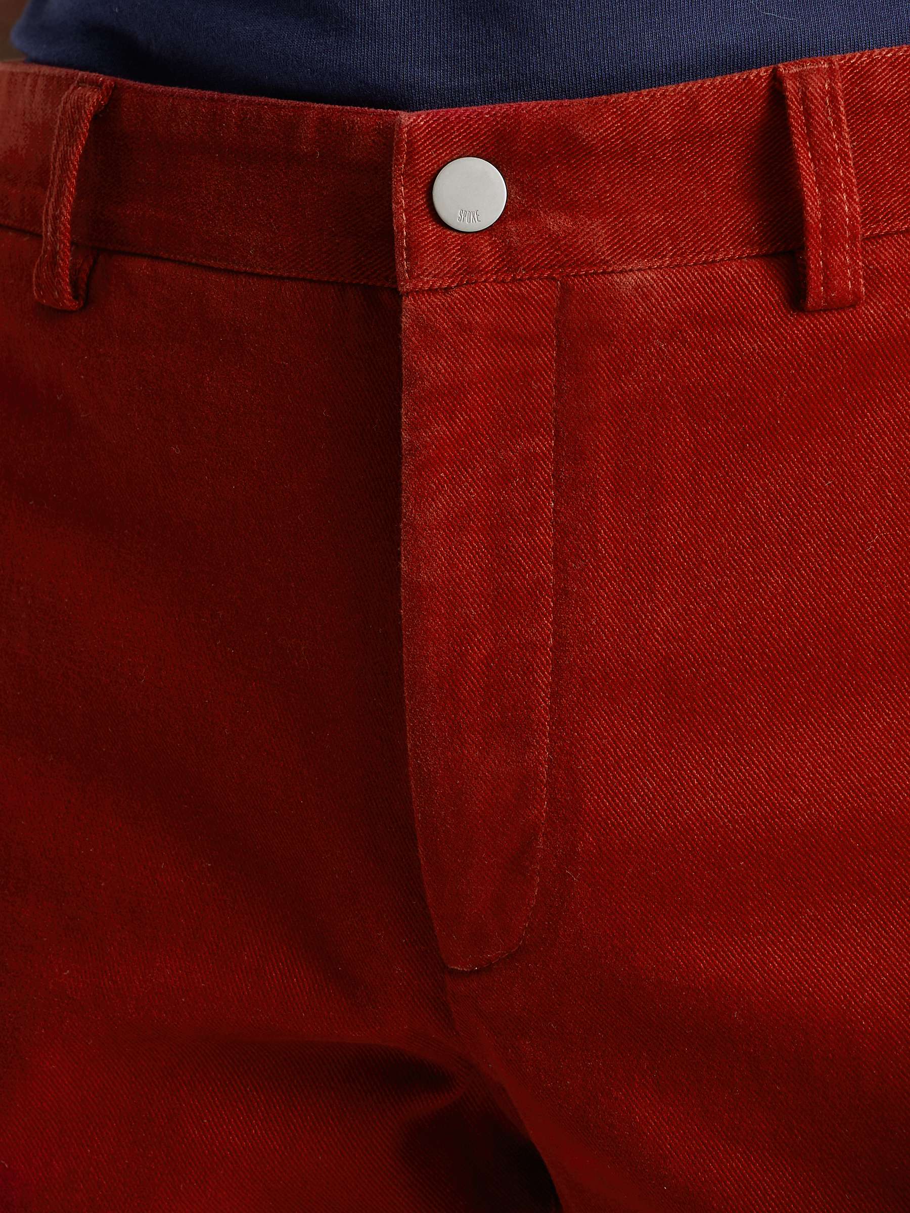 Buy SPOKE Winter Heroes Cotton Blend Broad Thigh Chinos, Maroon Online at johnlewis.com