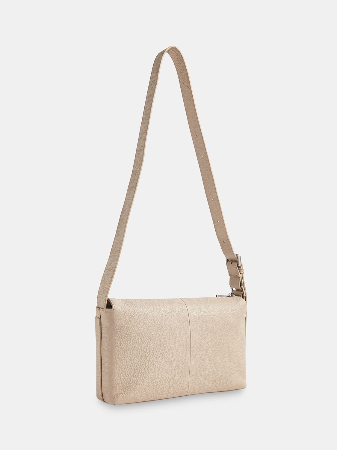Buy Whistles Tilda Leather Pocket Shoulder Bag, Taupe Online at johnlewis.com