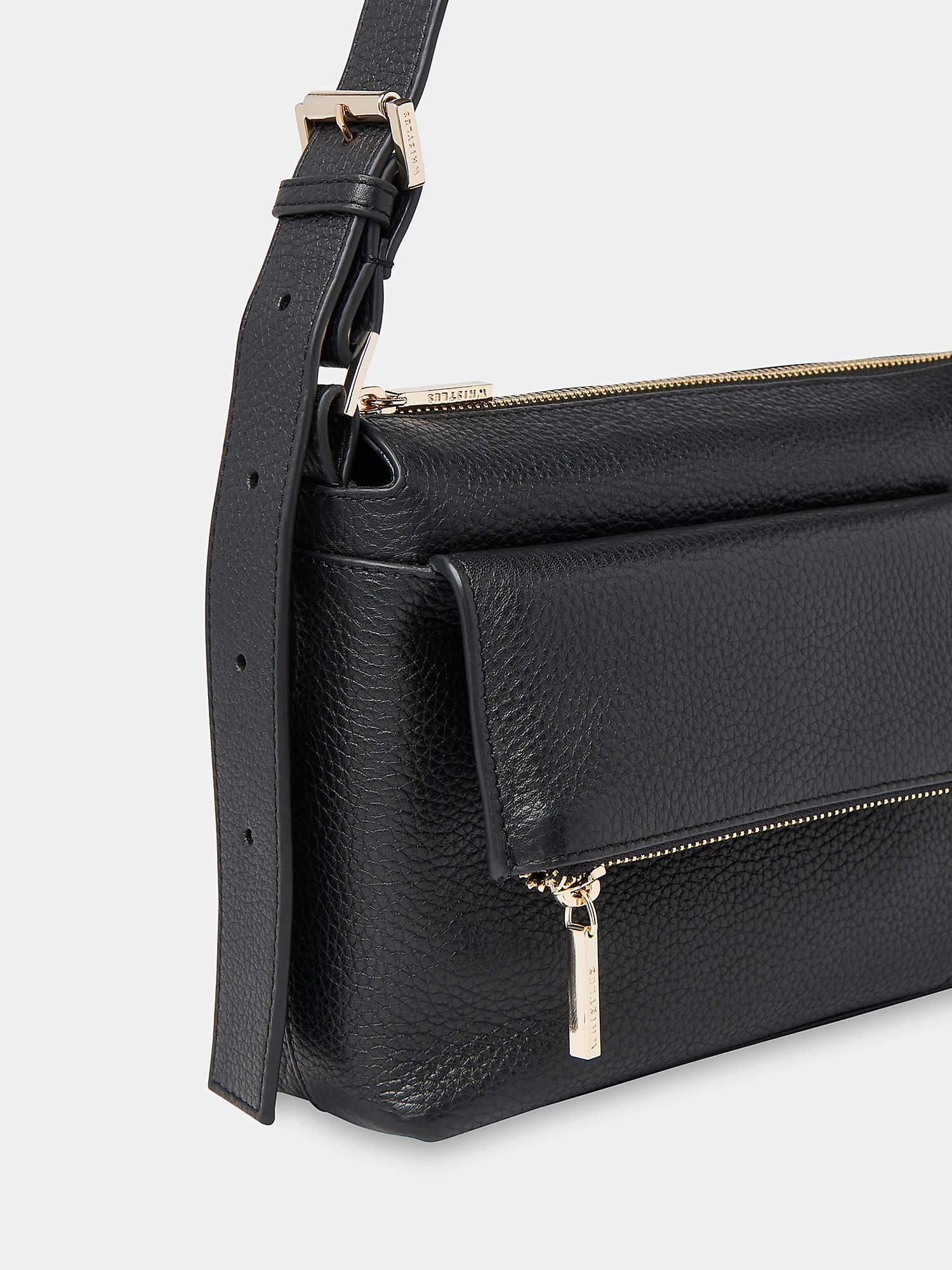 Buy Whistles Tilda Pocket Detail Handbag, Black Online at johnlewis.com