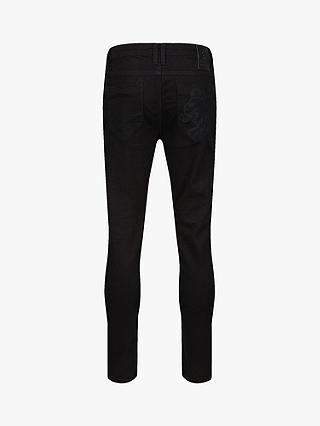 LUKE 1977 Vacuum Demin Slim Fit Jeans, Black Worn