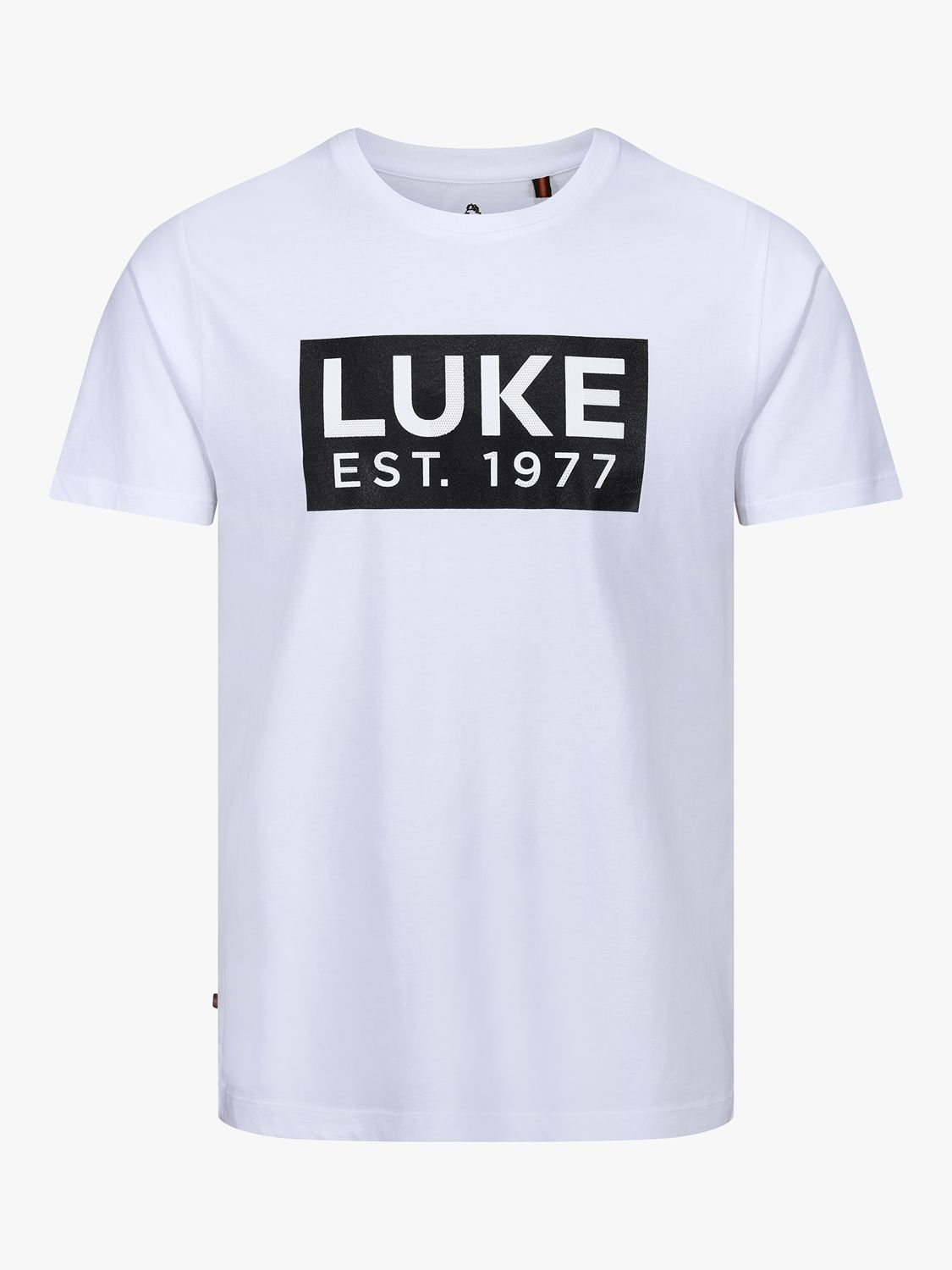 LUKE 1977 7 Oclock Shadow T-shirt, White/Black at John Lewis & Partners