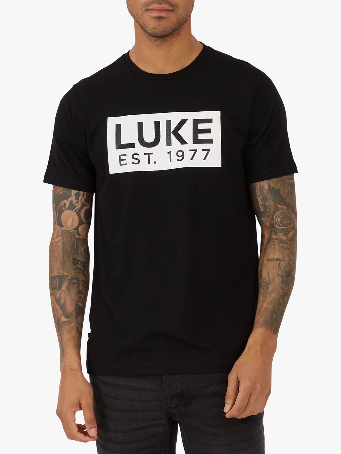 LUKE 1977 LUKE 6 O'Clock Shadow T-Shirt, Black, S