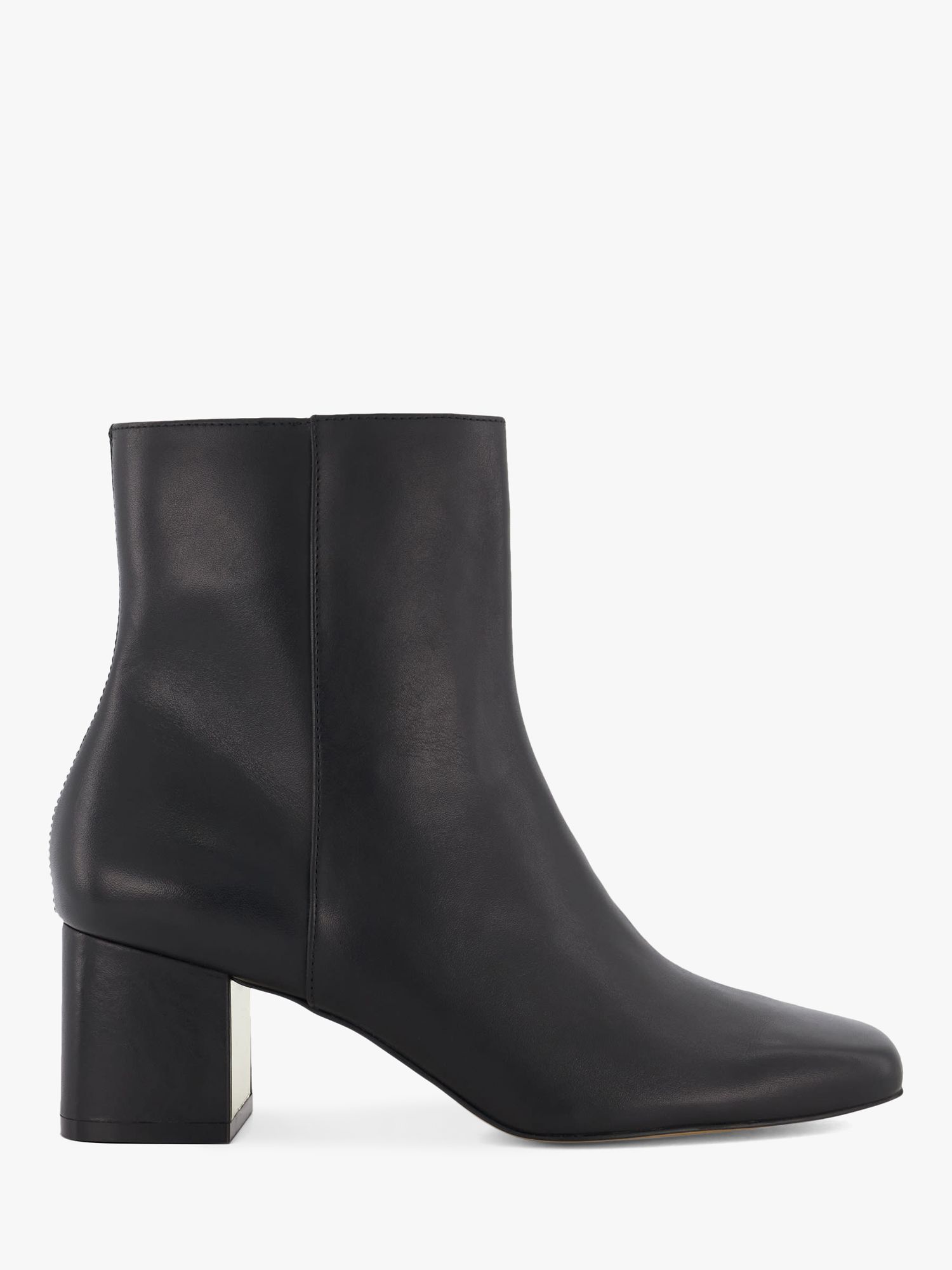 Dune Onsen Leather Ankle Boots, Black