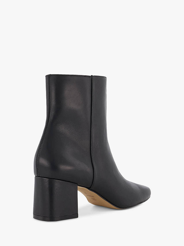 Dune Onsen Leather Ankle Boots, Black at John Lewis & Partners