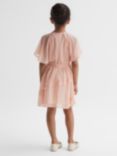 Reiss Kids' Aubrey Floaty Sheer Dress, Pink