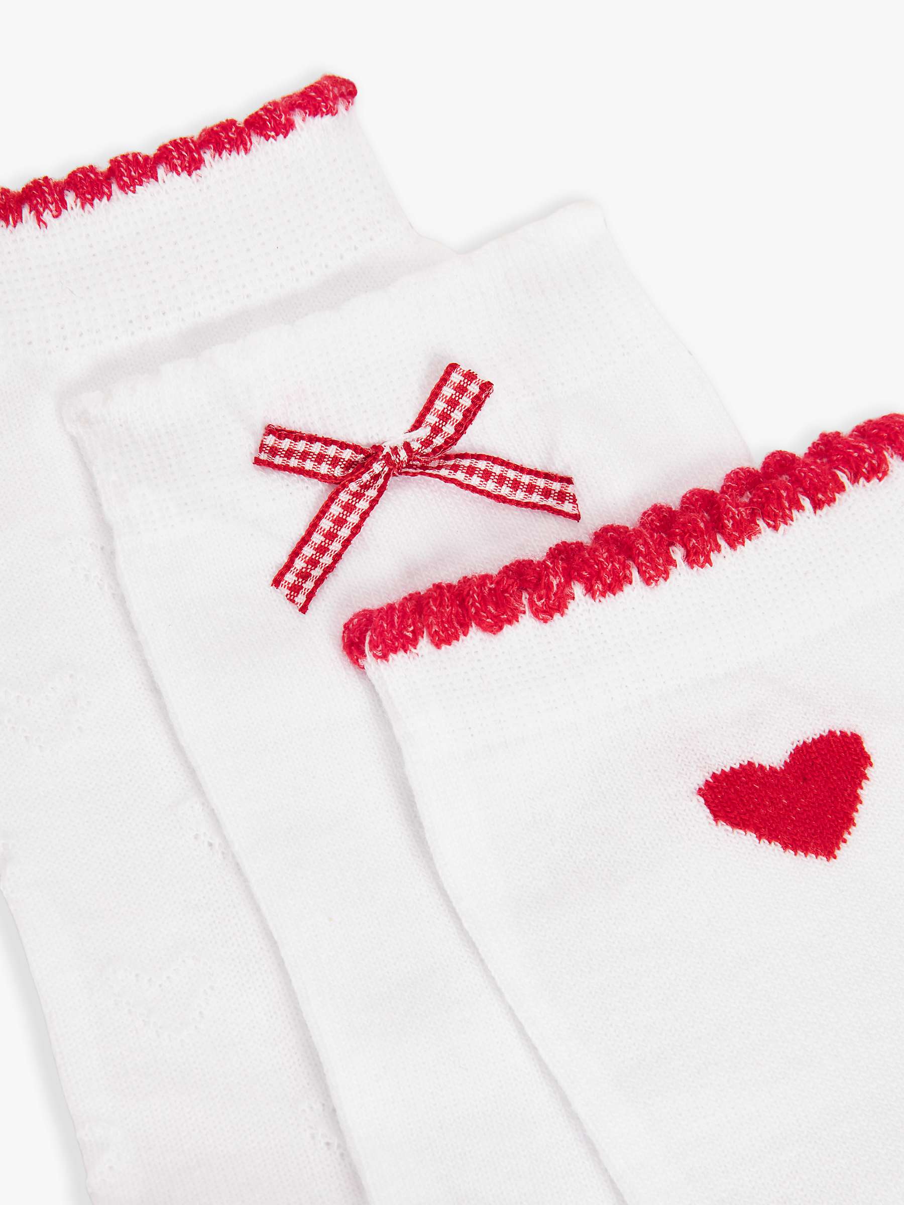 Buy John Lewis Kids' Gingham Heart Socks, Pack of 5 Online at johnlewis.com