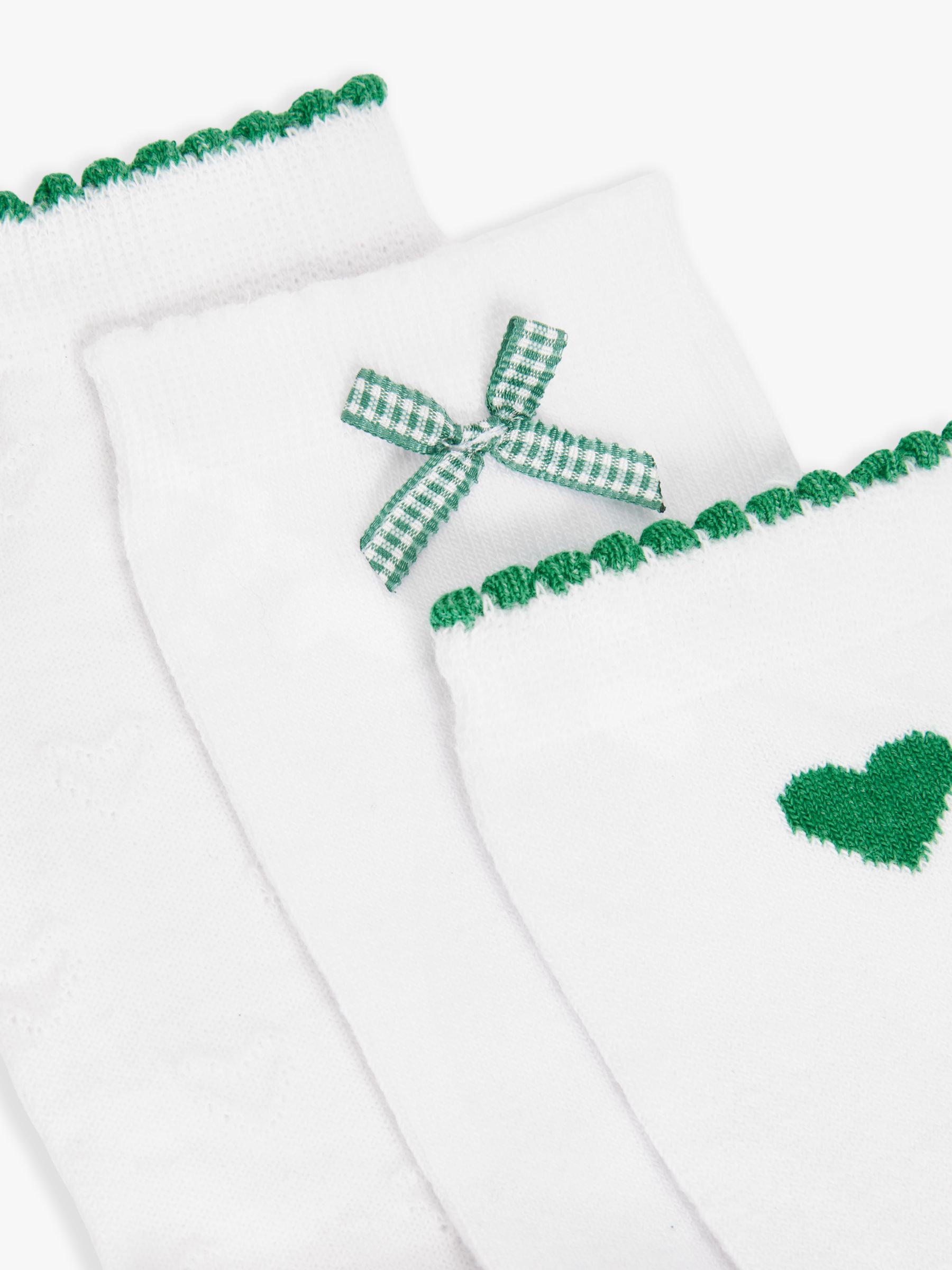 Buy John Lewis Kids' Gingham Heart Socks, Pack of 5 Online at johnlewis.com