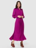 Closet London Pleated Shirt Midi Dress, Fuchsia