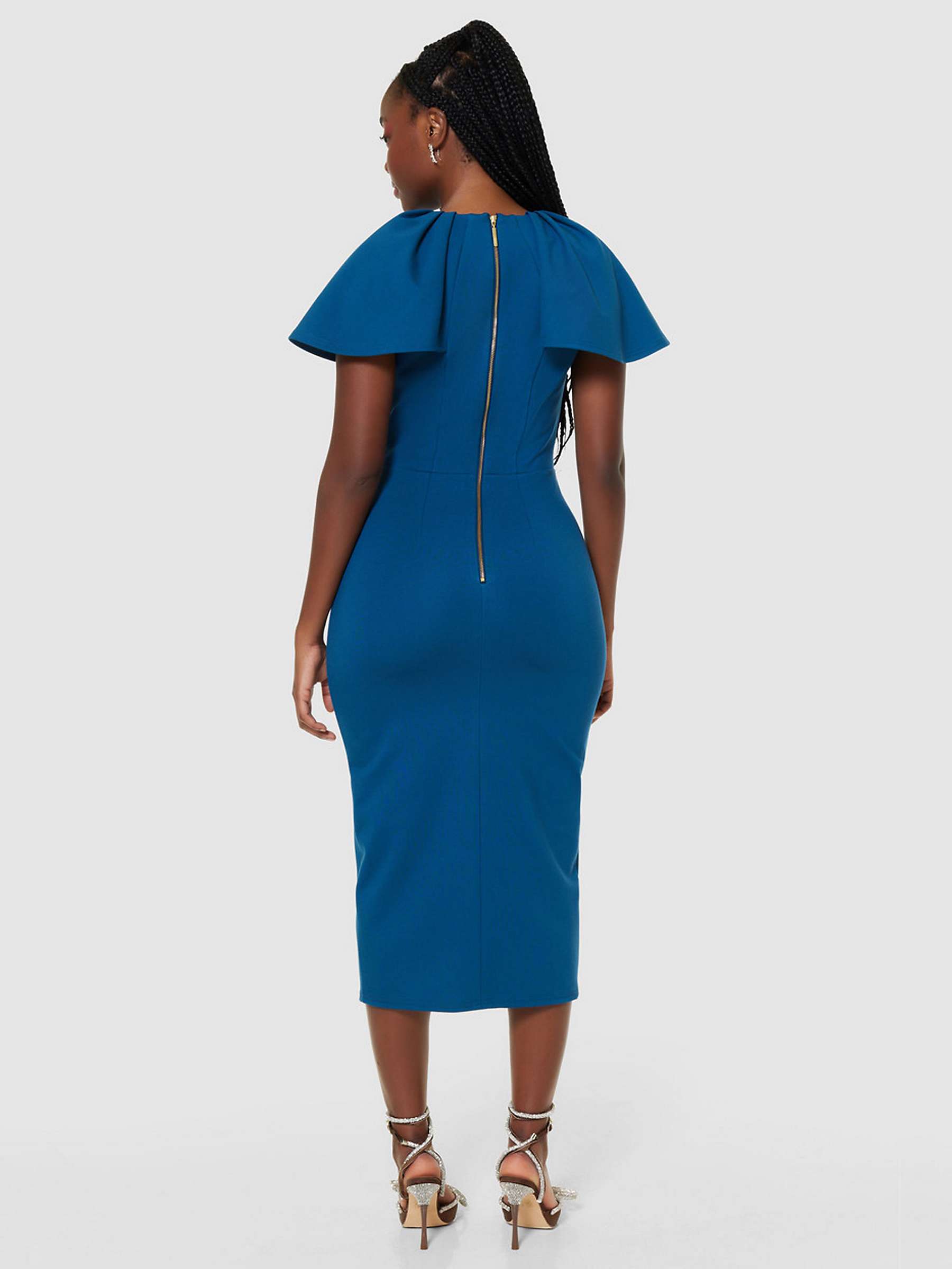 Buy Closet London Cape Sleeve Bodycon Midi Dress, Teal Online at johnlewis.com