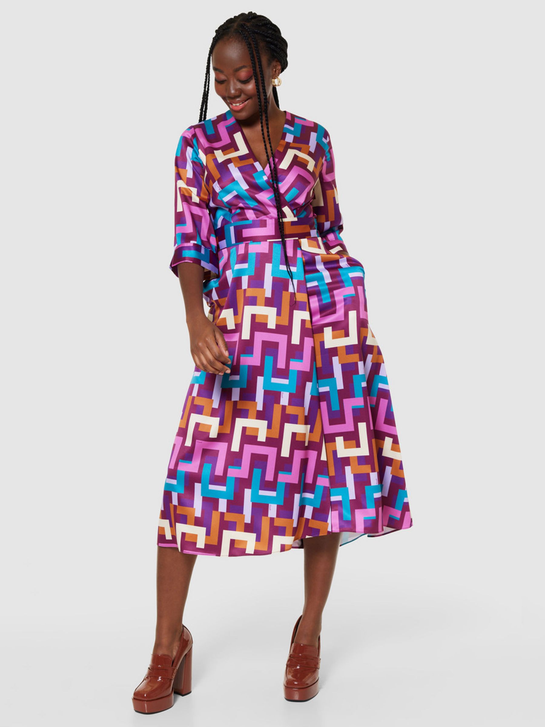 High low 2025 midi wrap dress