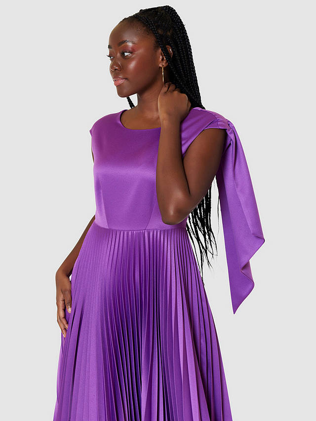 Closet London Pleated Midi Dress, Purple