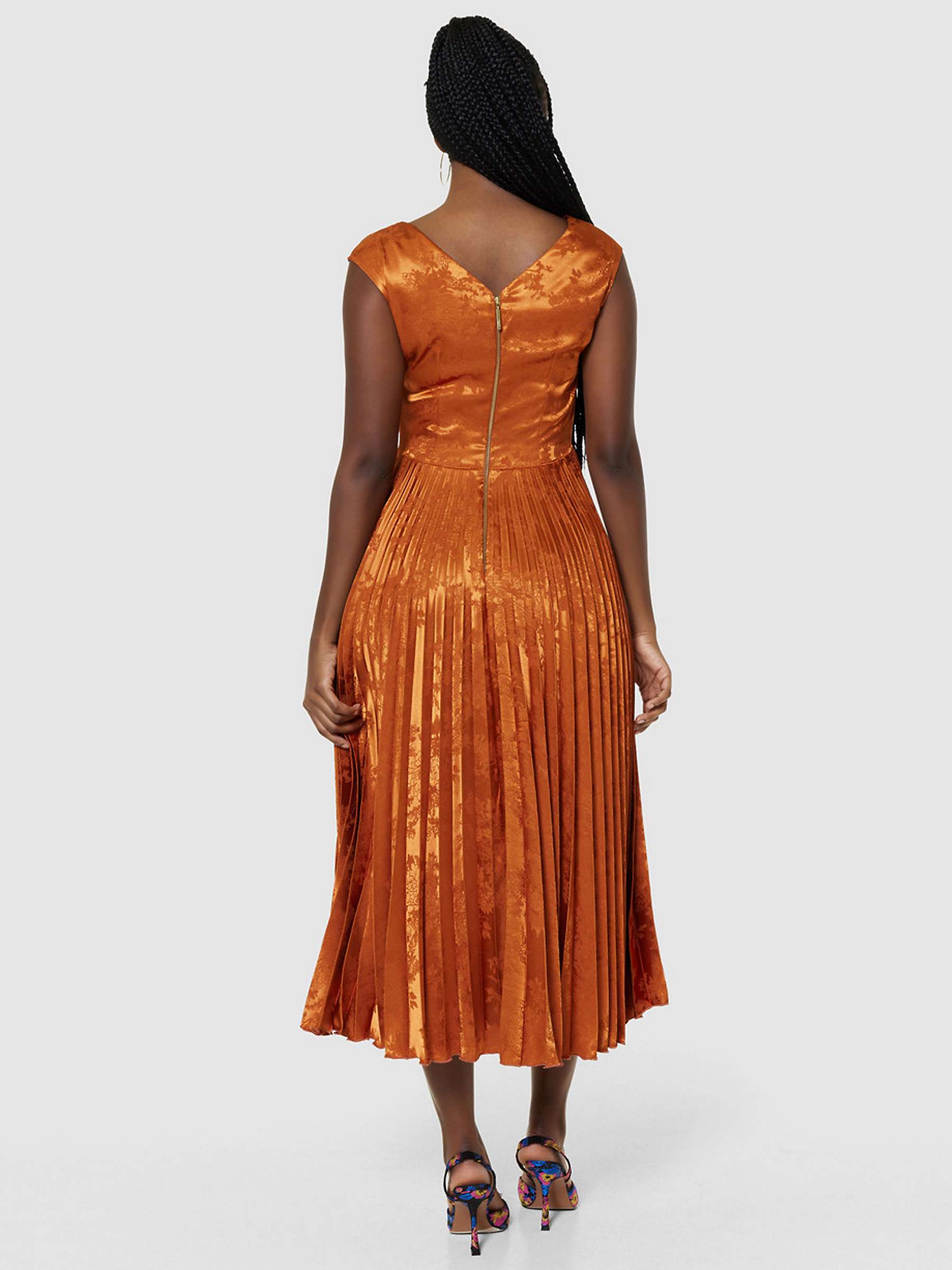Buy Closet London Pleated Metallic Midi Dress Online at johnlewis.com