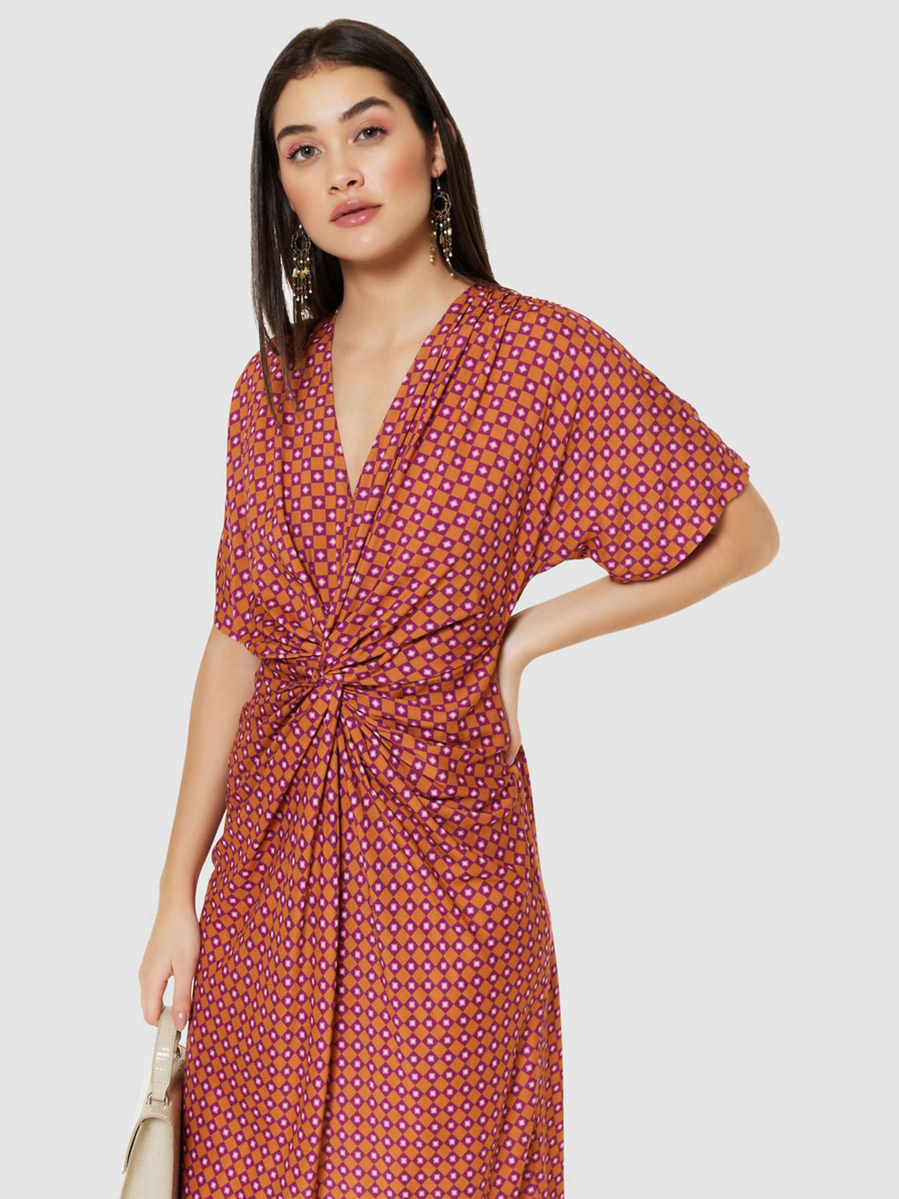 Buy Closet London Kimono Twist Dress, Copper Online at johnlewis.com