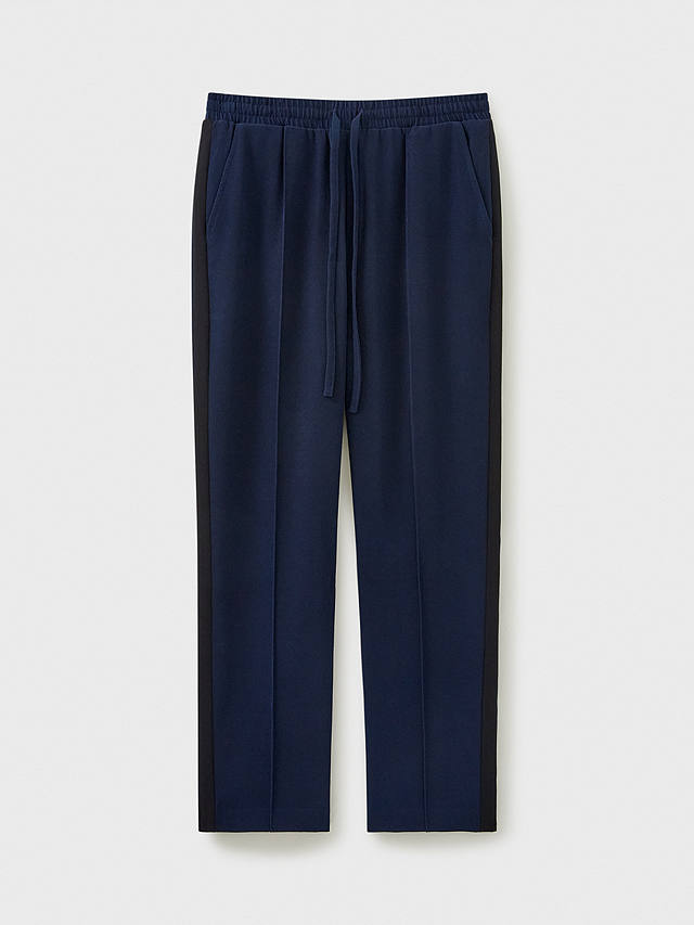 Crew Clothing Westbourne Ponte Flared Trousers, Navy Blue