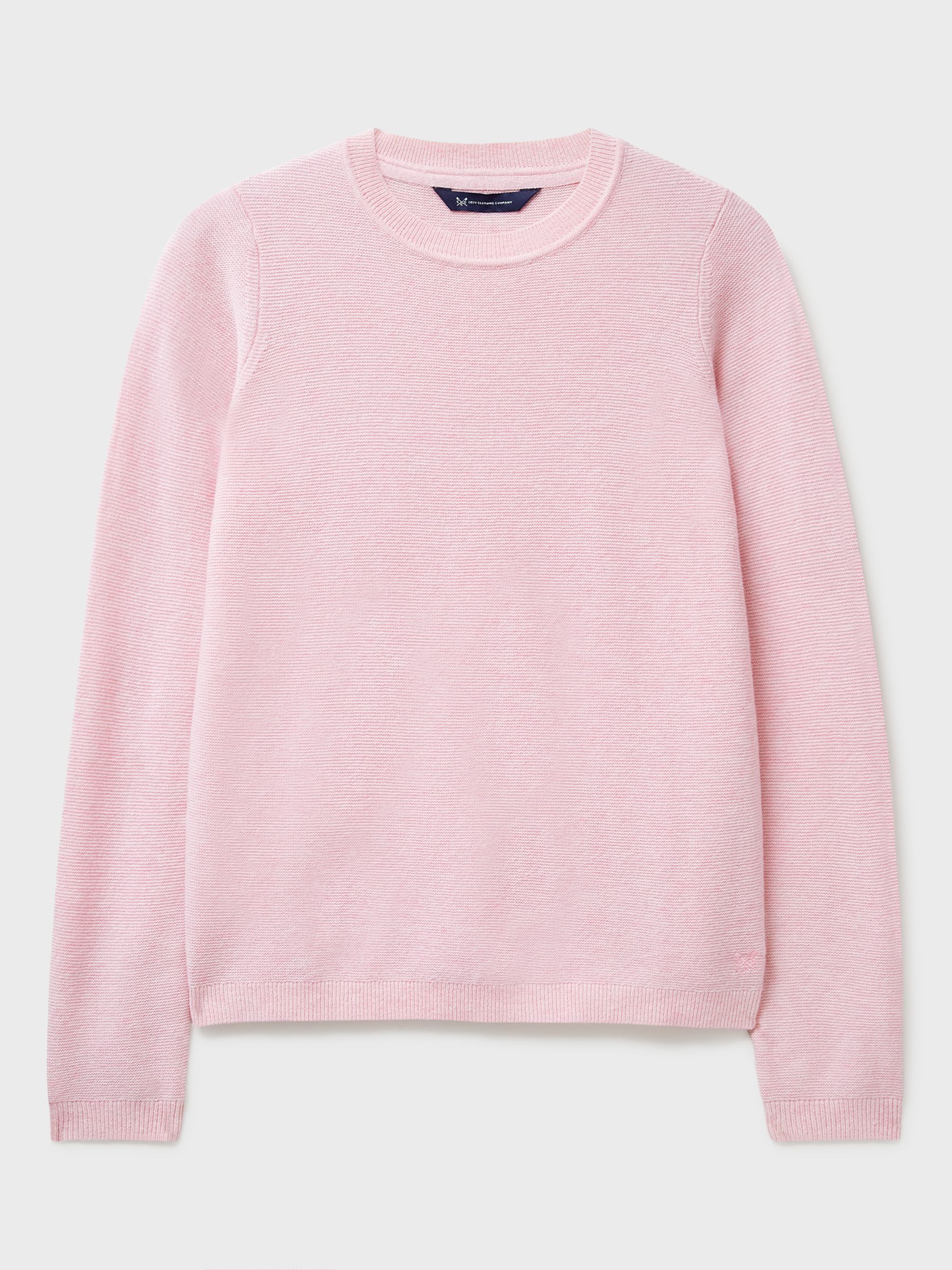 Crew Clothing Harmony Wool Blend Jumper, Pastel Pink at John Lewis ...