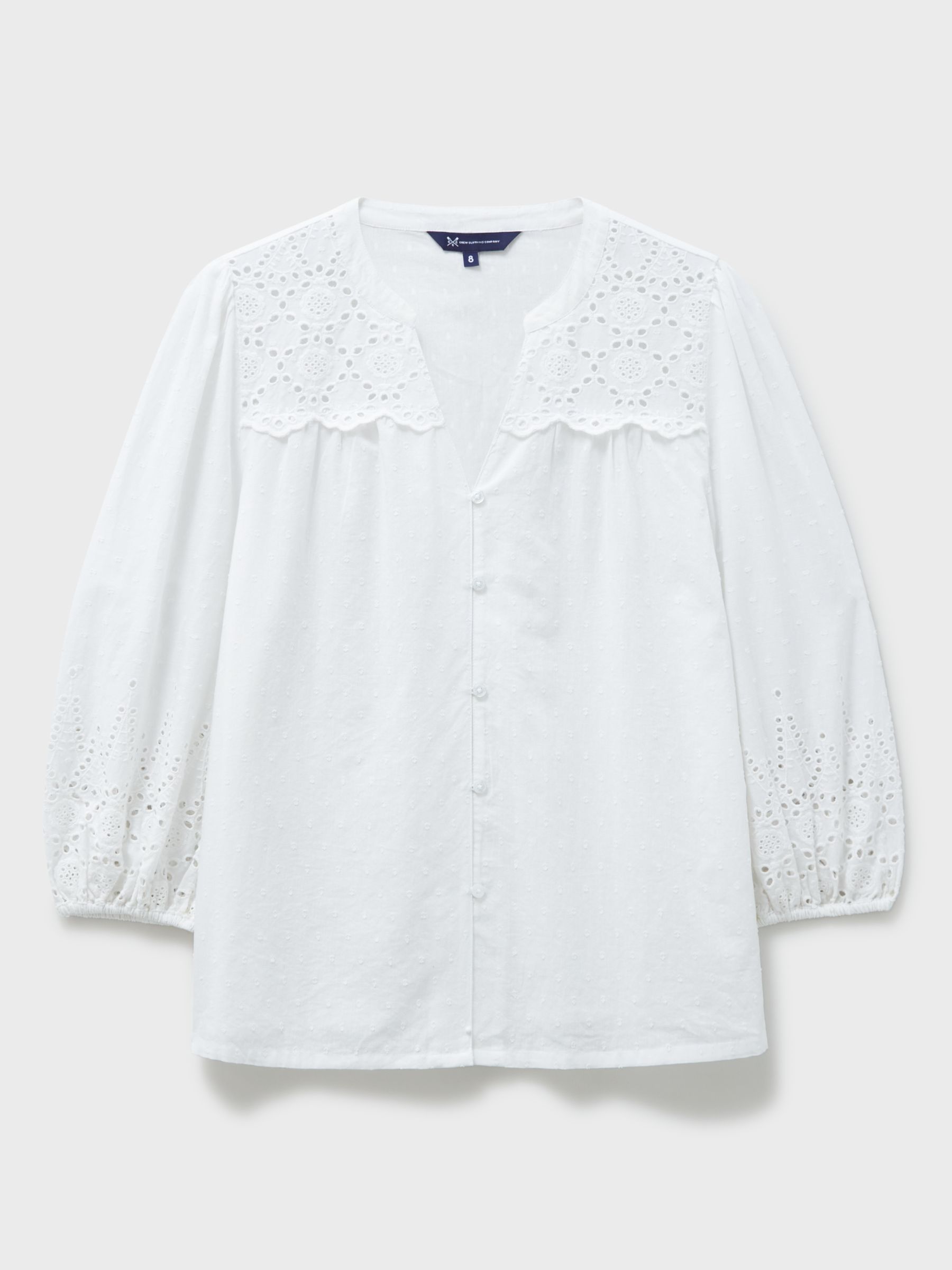 Buy Crew Clothing Flora Lace Detail Blouse Online at johnlewis.com