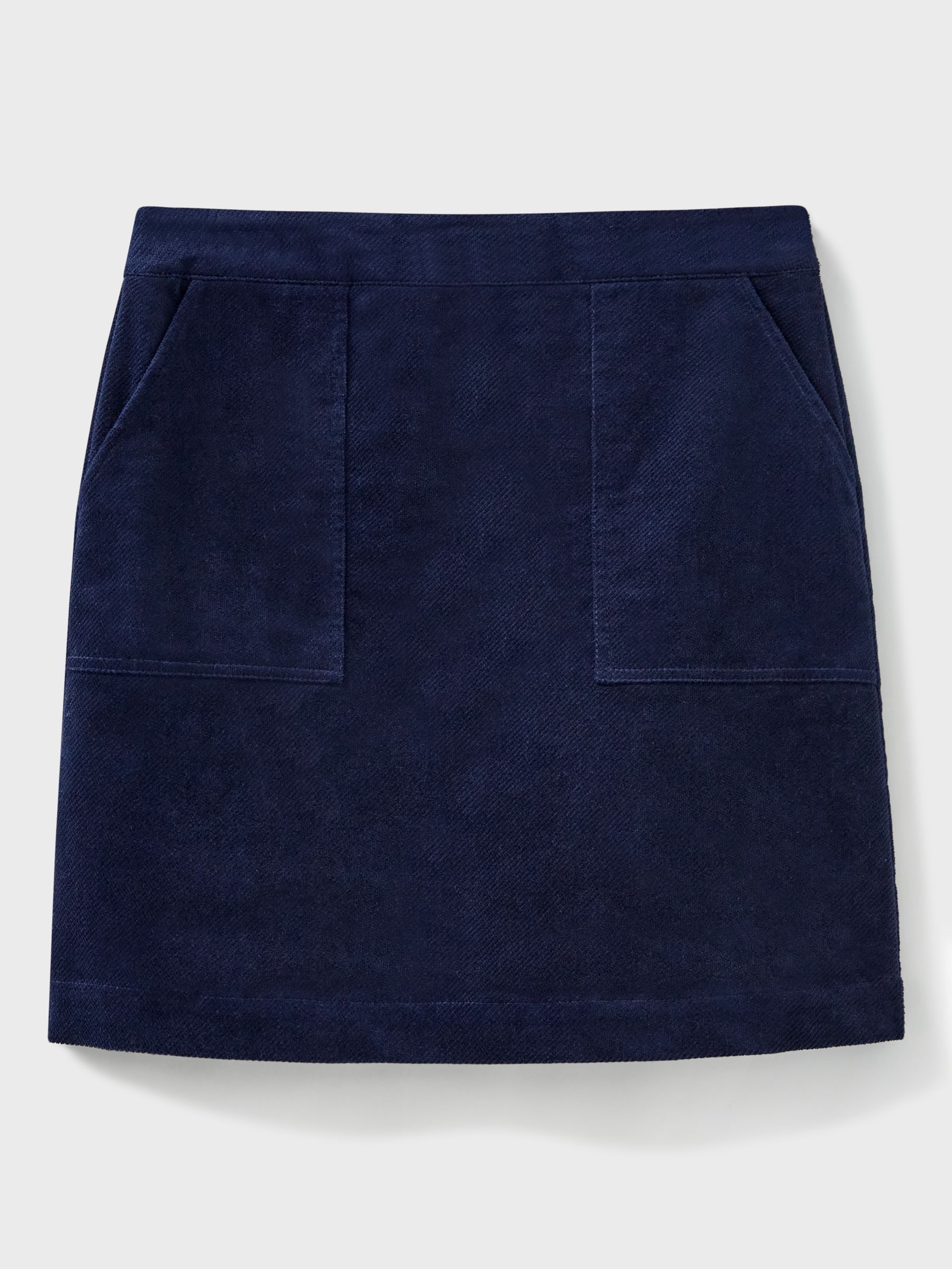 Crew Clothing Alice Corduroy A-Line Skirt, Dark Blue at John Lewis ...