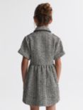 Reiss Kids' Junip Tweed Button Up Dress, Multi