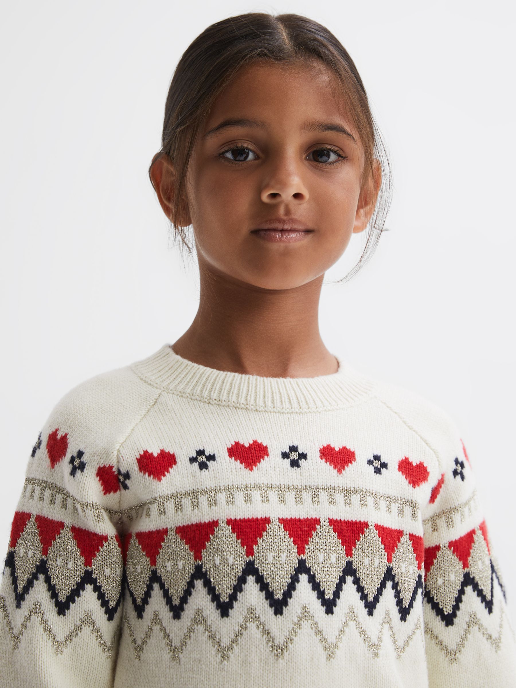 Cozy Plush-Knit Fair Isle Leggings for Toddler Girls
