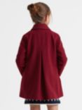 Reiss Kids' Valerie Bow Detail Coat, Red