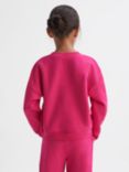 Reiss Kids' Nina Logo Jersey Sweatshirt, Bright Pink