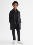 Reiss Kids' Perrin Funnel Neck Mac Jacket, Navy