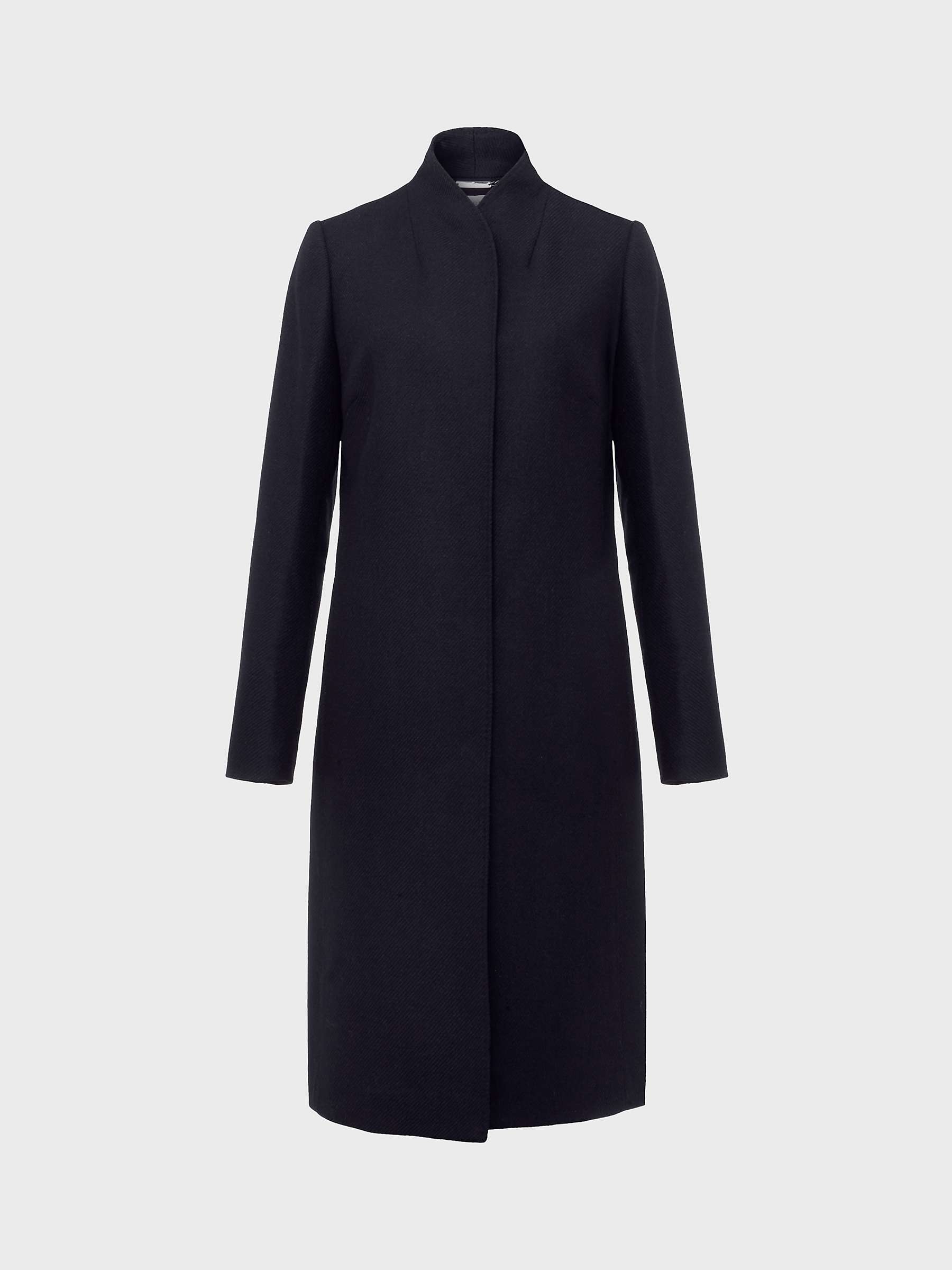 Buy Hobbs Wool Blend Millie Coat, Navy Online at johnlewis.com