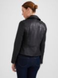 Hobbs Darby Leather Jacket, Black