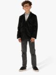 Angel & Rocket Kids' Georgie Velvet Blazer, Black