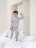 Angel & Rocket Kids' Marvel Cotton Blend Pyjama Set, Grey, Grey