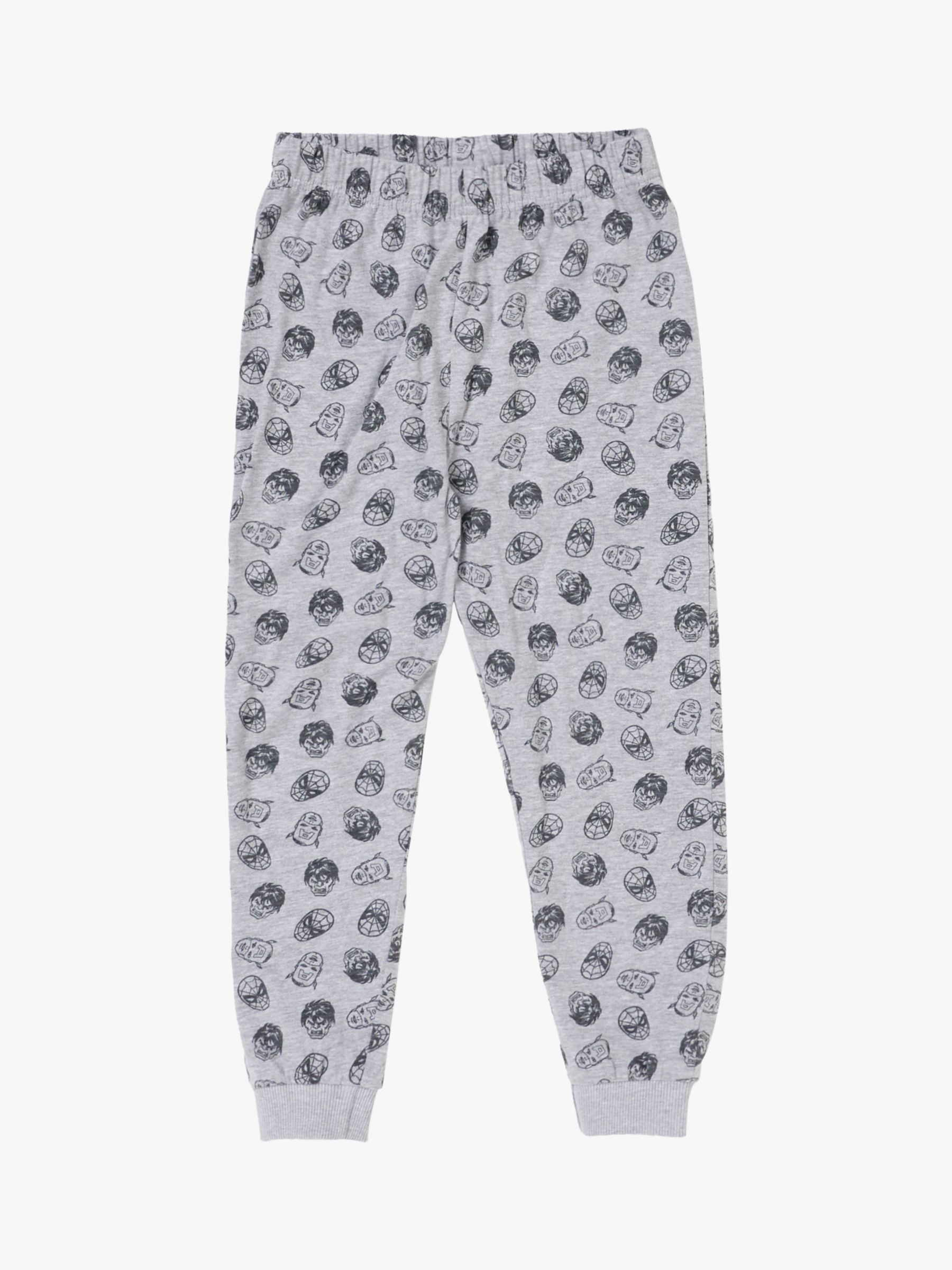 Buy Angel & Rocket Kids' Marvel Cotton Blend Pyjama Set, Grey Online at johnlewis.com