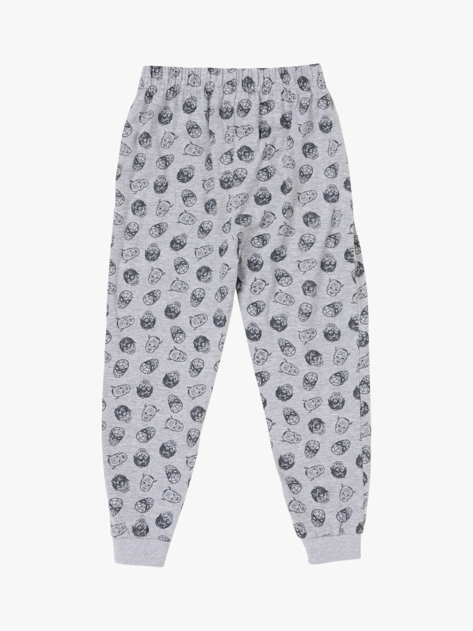 Angel & Rocket Kids' Marvel Cotton Blend Pyjama Set, Grey at John Lewis ...