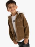 Angel & Rocket Kids' Fox Caramel Cord Hooded Shirt, Brown