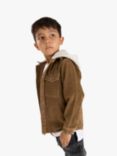 Angel & Rocket Kids' Fox Caramel Cord Hooded Shirt, Brown