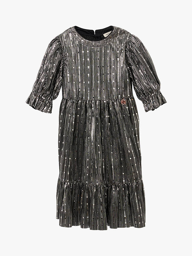 Angel & Rocket Kids' Mila Metallic Sequin Dress, Silver