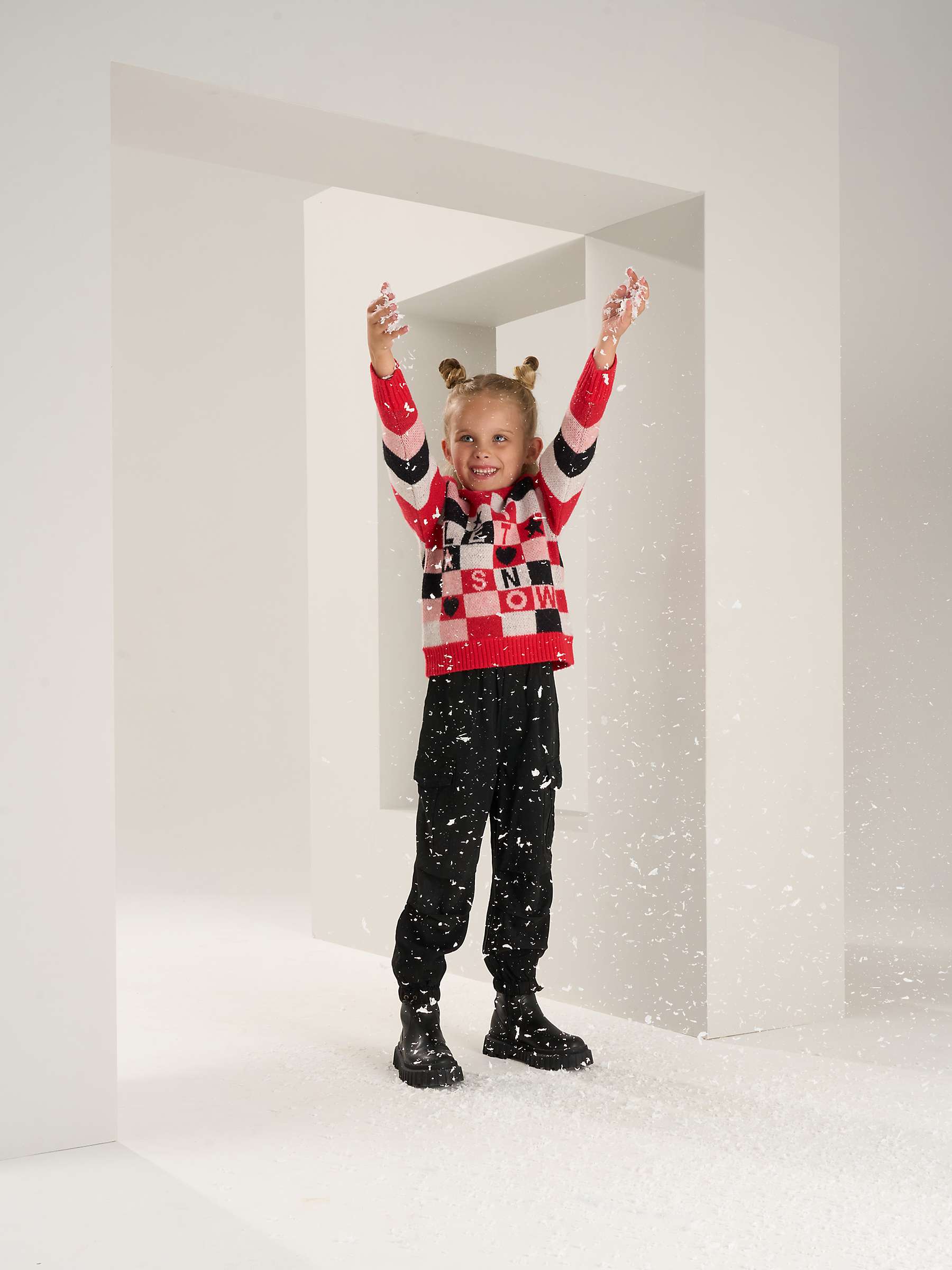 Buy Angel & Rocket Kids' Noelle Let It Snow Jumper, Red Online at johnlewis.com