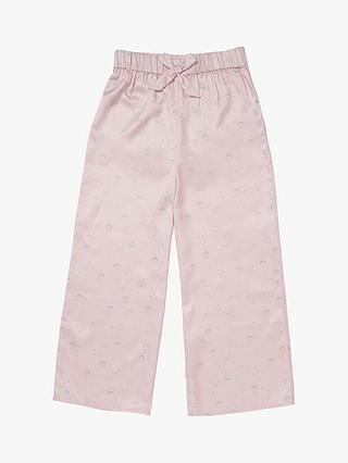 Angel & Rocket Kids' Pixie Moon & Stars Frill Pyjamas, Pink